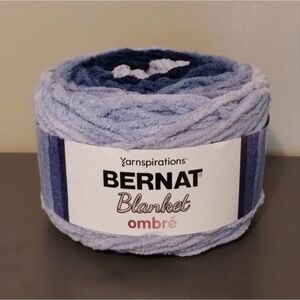 Bernat Blanket Ombre Super Bulky Yarn, Navy Ombre, 300g 10.5oz 220 yds, NEW!